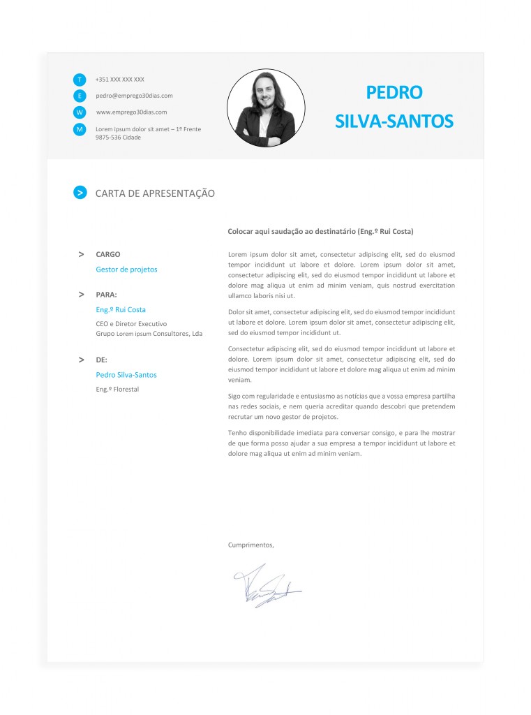 modelo exemplo de carta de apresentação