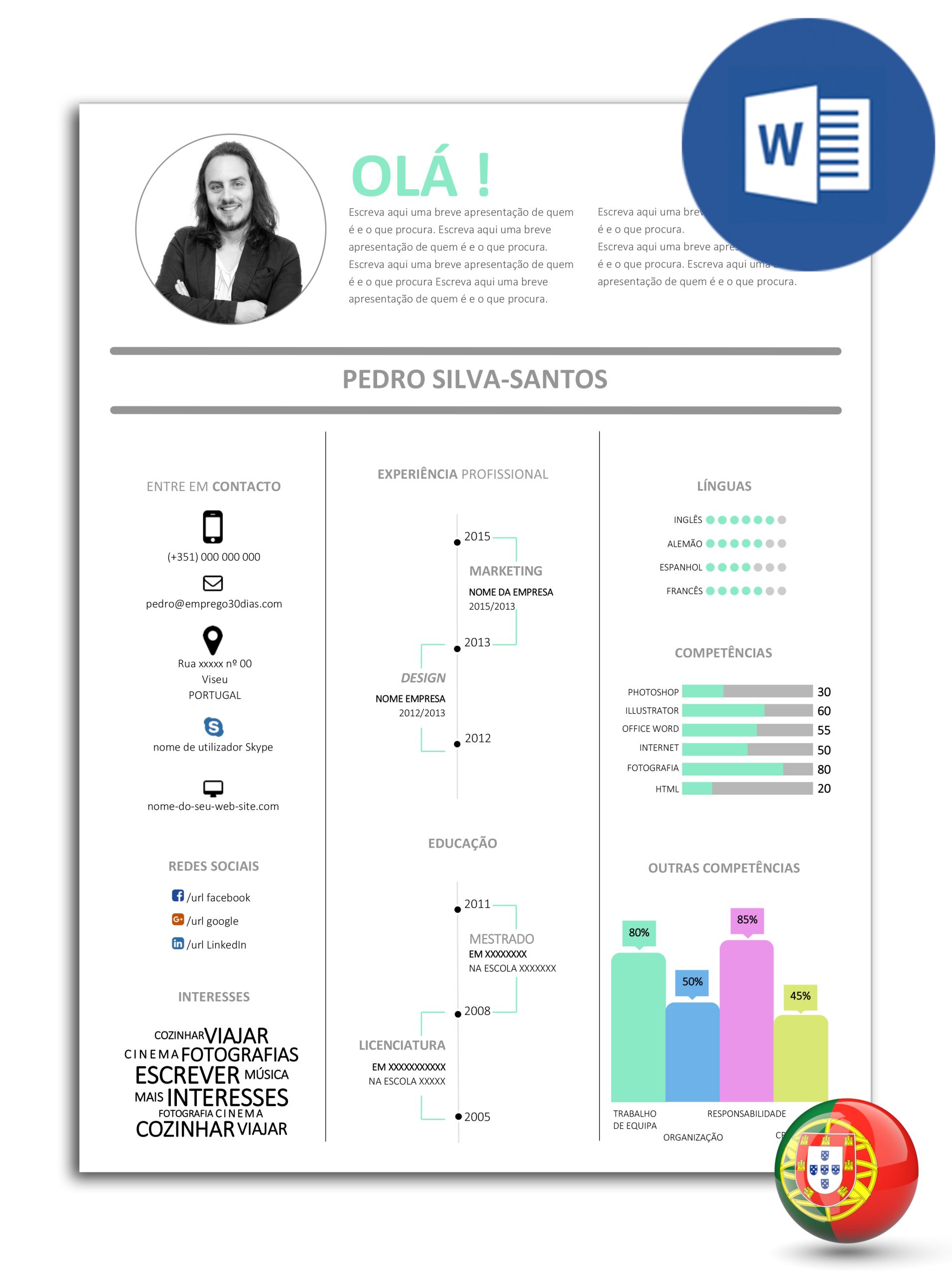 modelo exemplo de curriculum curriculo