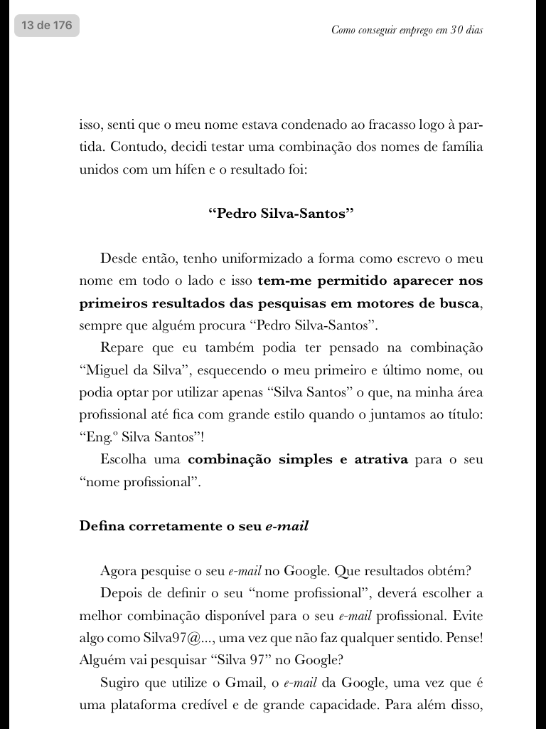 Promoção: Livro em PDF, currículo e carta de apresentação