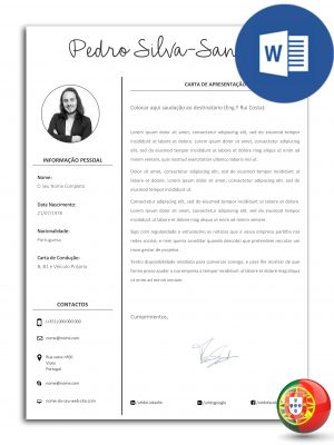 modelo de carta de apresentação editável em Word