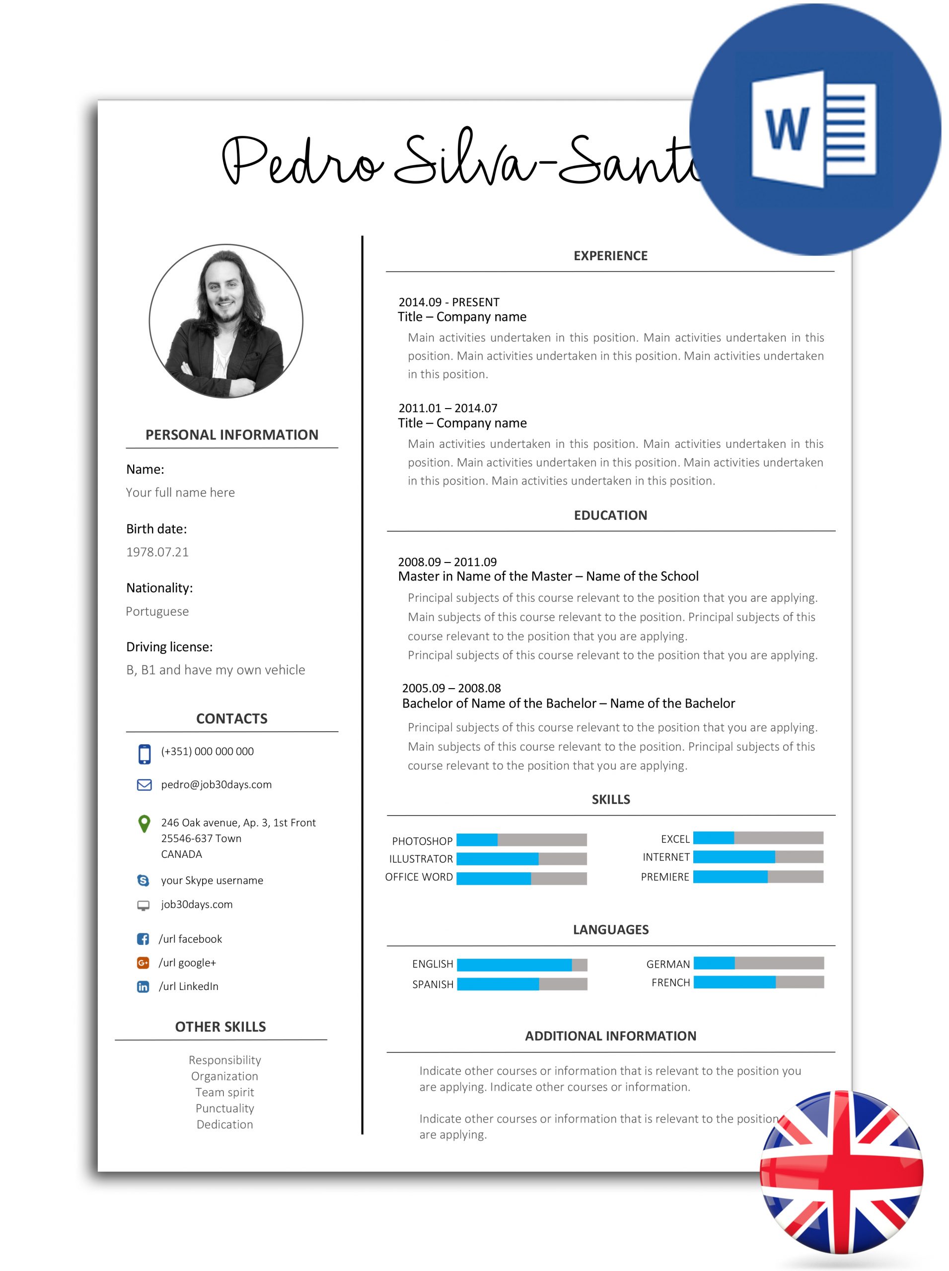 R sum CV Model With A Single Page r-sum-cv-model-with-a-single-page