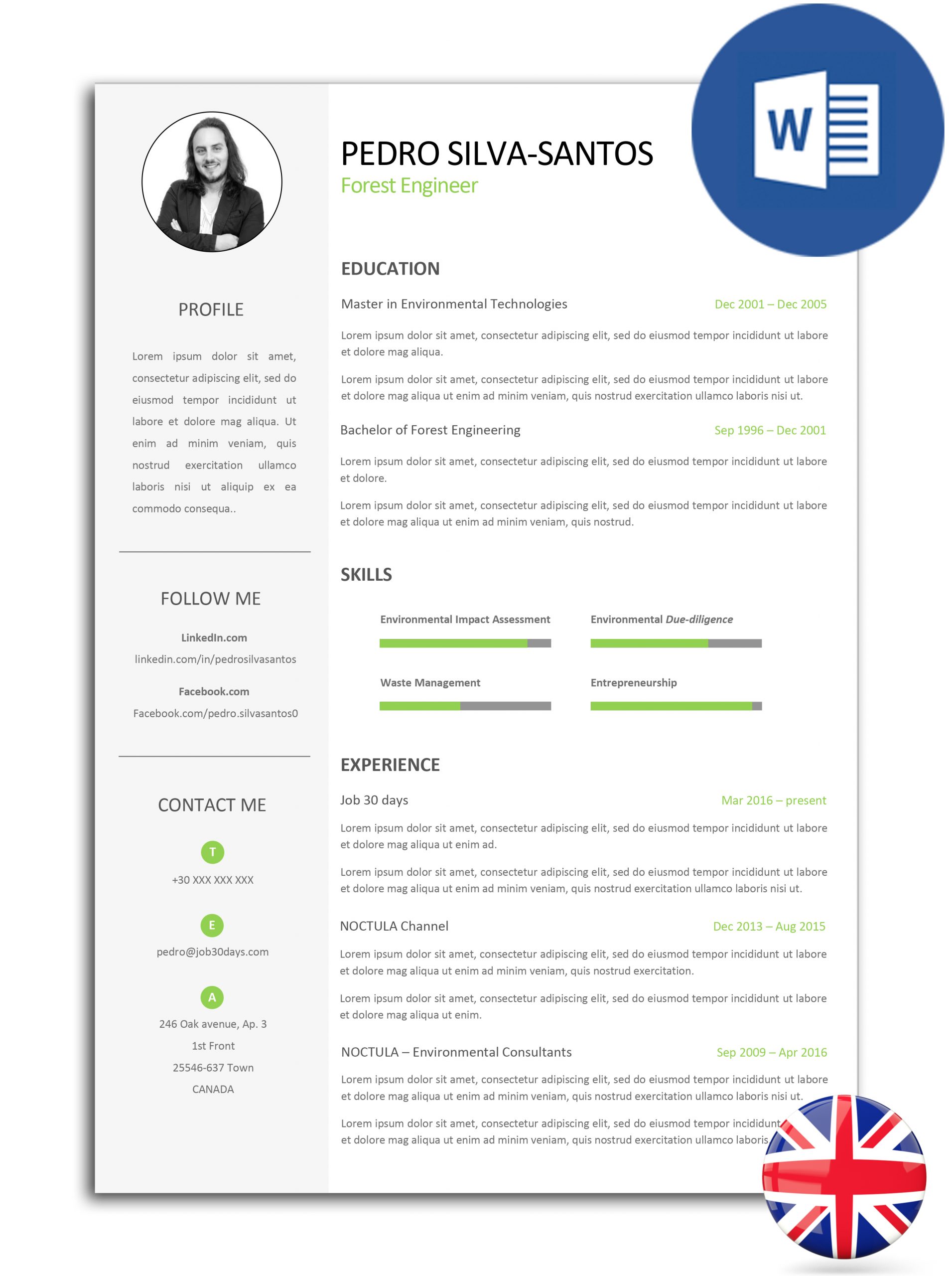 The Best Cv Models Fully Editable In Word