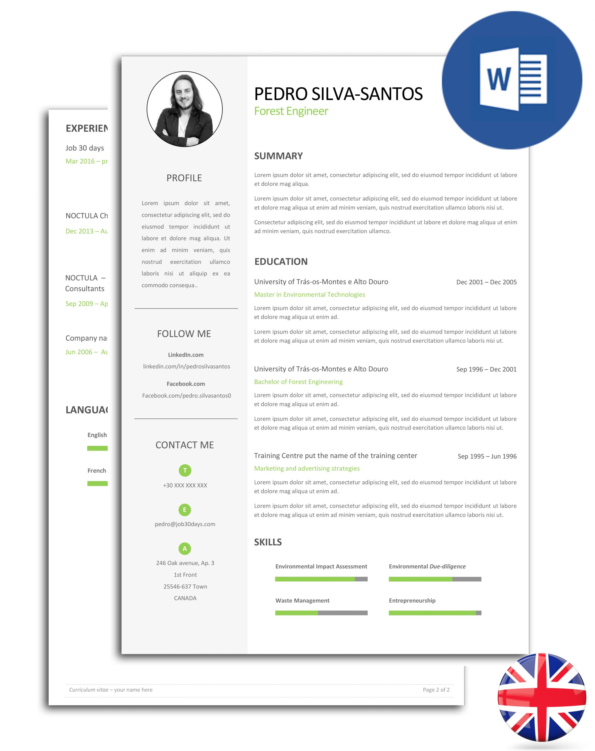 The Best Cv Models Fully Editable In Word