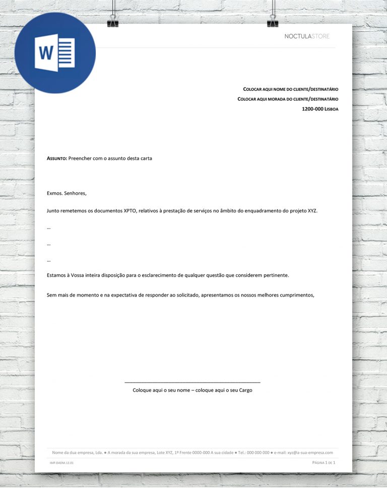Pack de documentos editáveis para empresas (em Word)